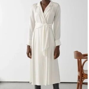 & Other Stories Satin Wrap Dress